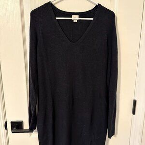 a new day black knee-length sweater dress